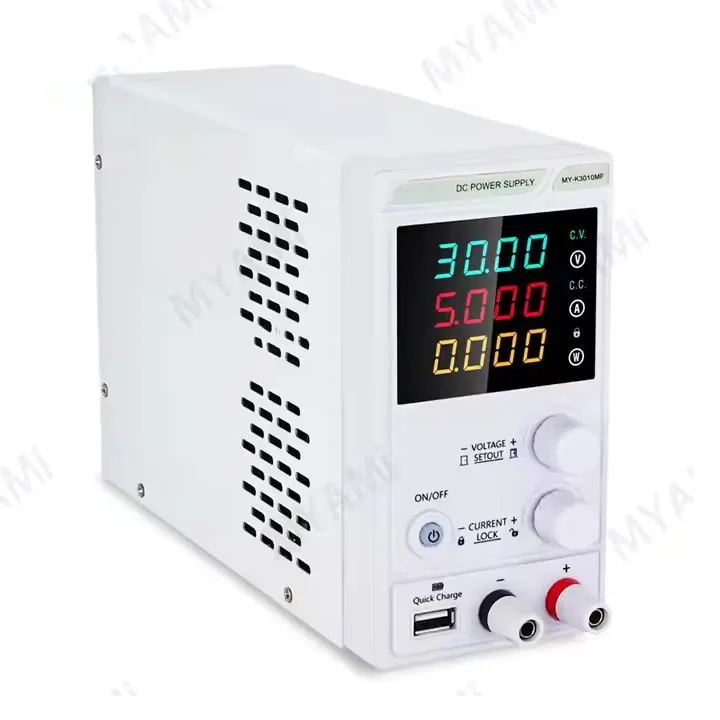 30 V 5A 10A Säädettävä 12 V: n tasavirtakytkimen virtalähteen laboratoriopenkkiin muuttuja DC -virtalähde matkapuhelimen korjaamiseksi